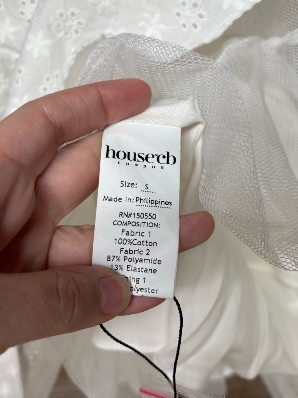 House of CB Brigette Embroidered Lace Flare Dress Bridal Brunch Womens S - Picture 4 of 8